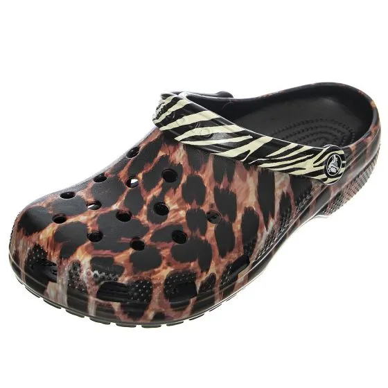 CROCS W' Classic Animal Remix Clog W Black/Multi Animal Sandals