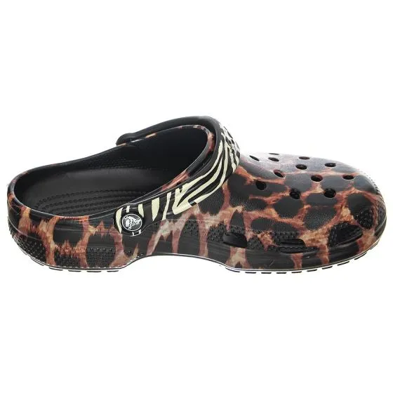 CROCS W' Classic Animal Remix Clog W Black/Multi Animal Sandals