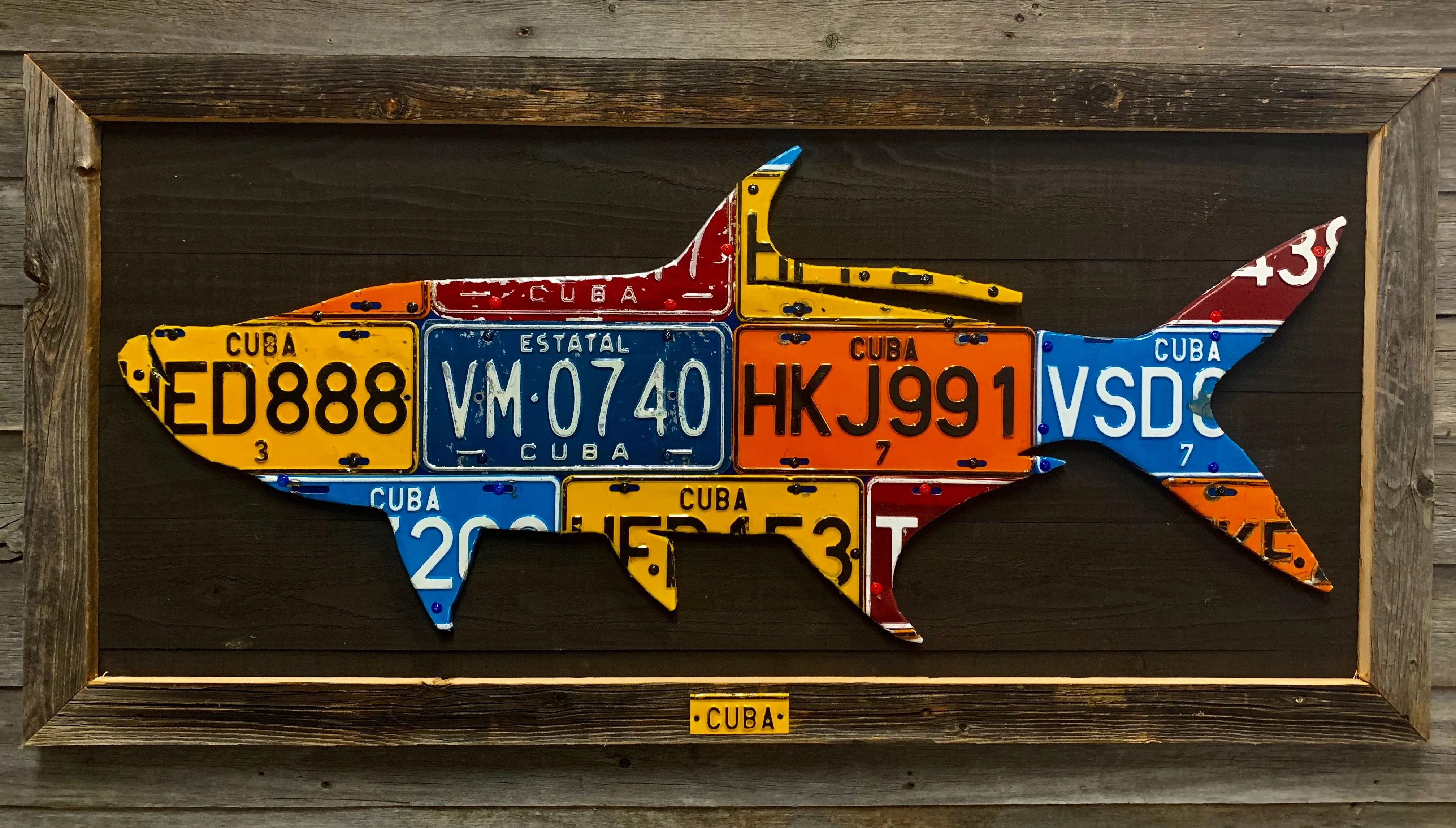 Cuba Tarpon License Plate Art