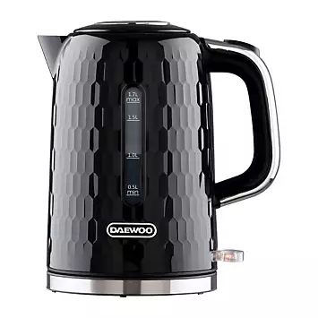 Daewoo 1.7L Honeycomb Kettle SDA2602GE - Black | Kaleidoscope