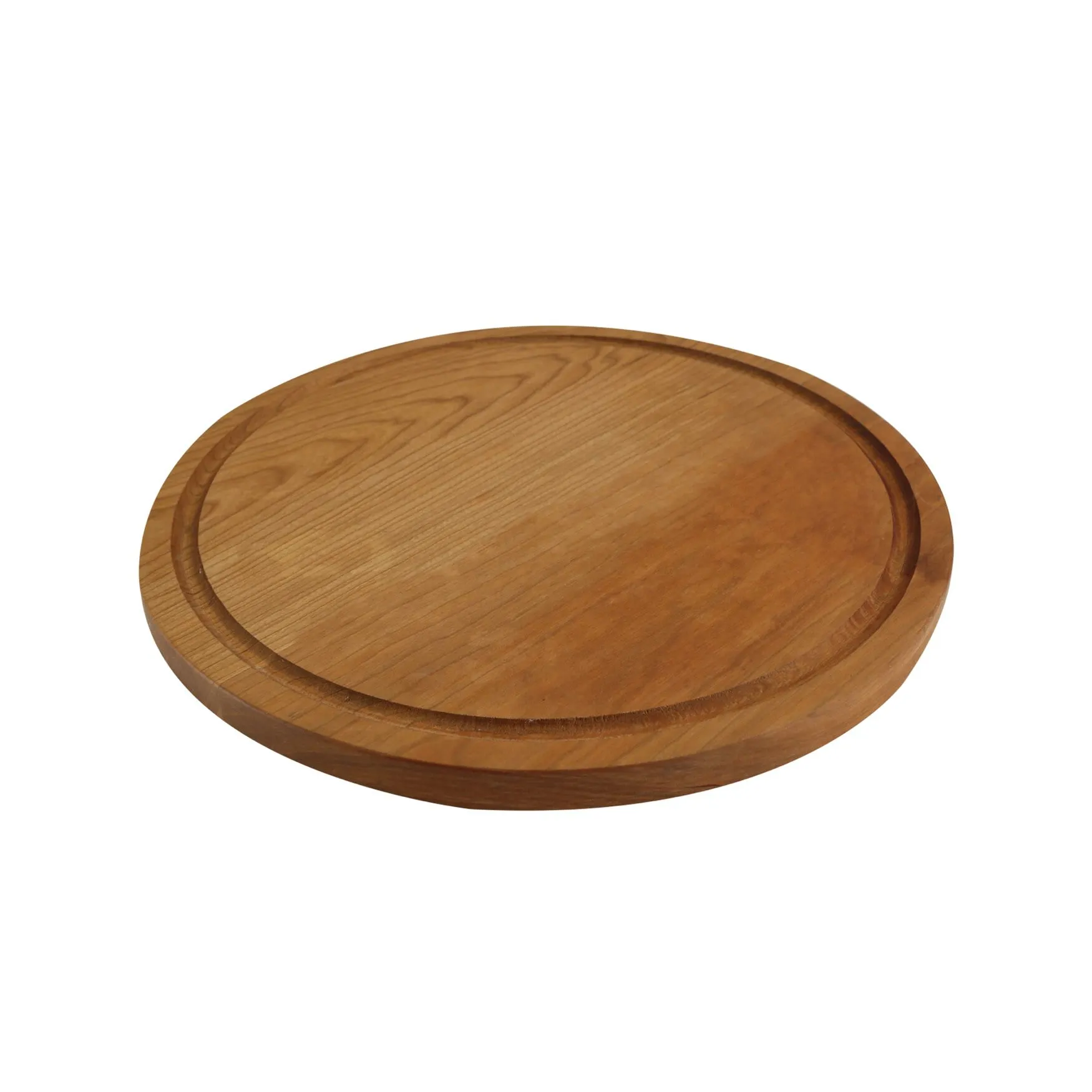 Delice Cherry Round Cutting Board with Juice Drip Groove