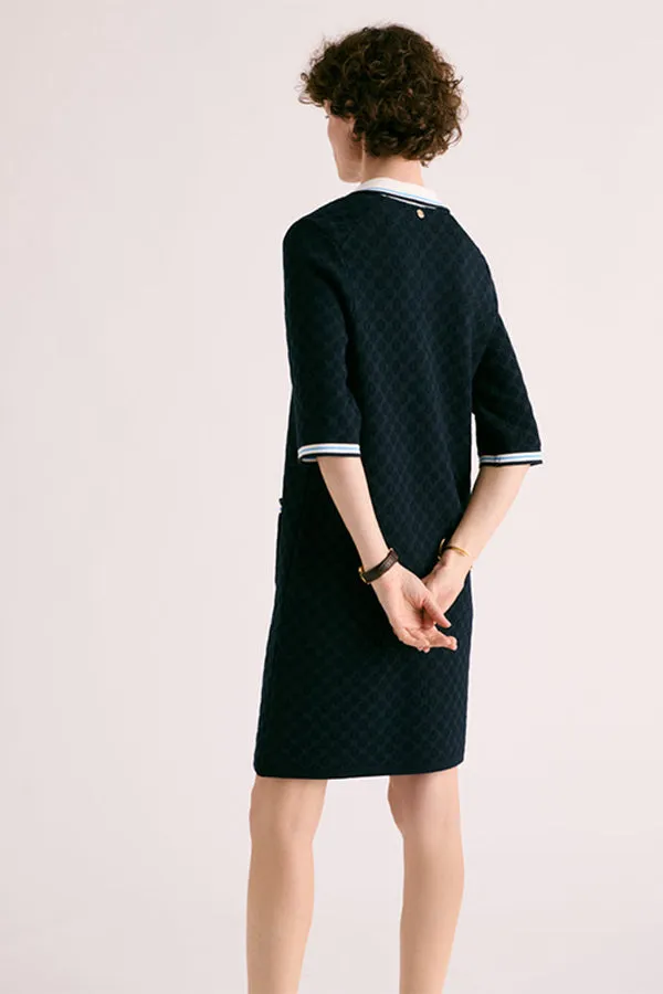 Devernois OVE JACQUARD KNIT POLO DRESS