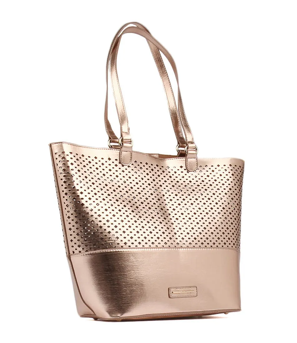 DIANA FERRARI Maxine Tote Rose Gold Smooth