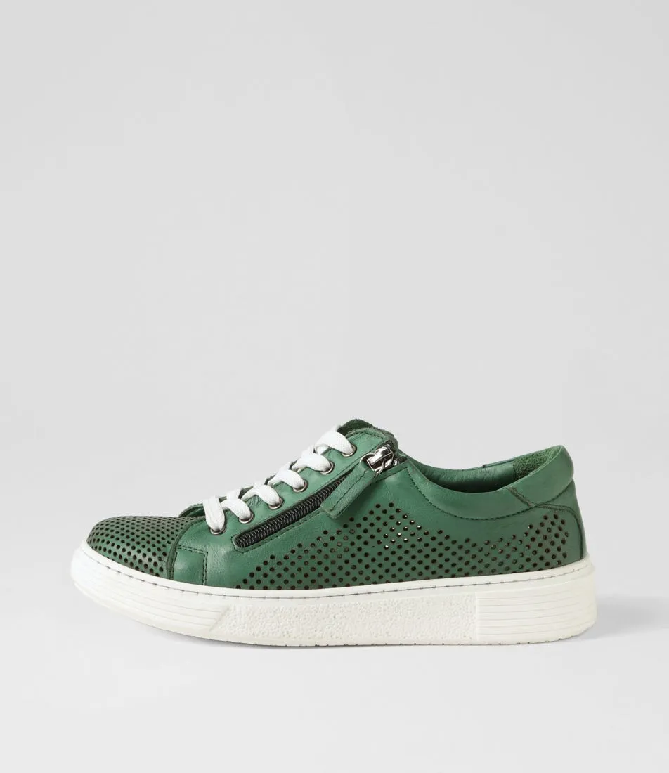 DIANA FERRARI Tenty Emerald Leather Sneakers