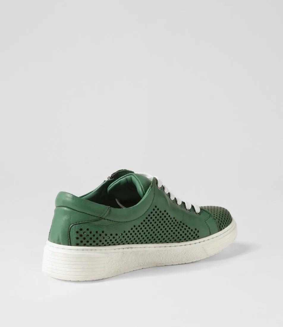 DIANA FERRARI Tenty Emerald Leather Sneakers