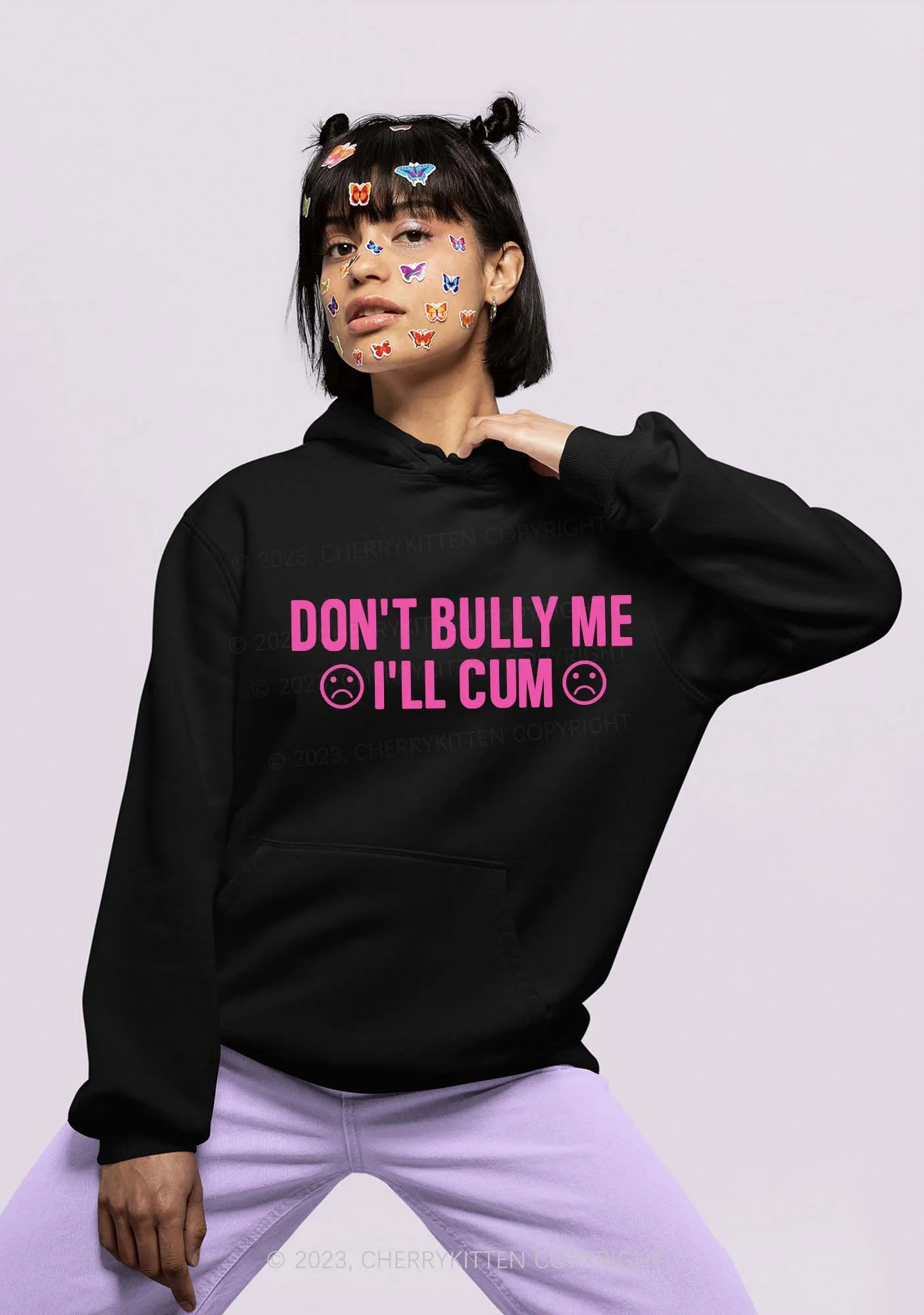 Don't Bully Me Y2K Hoodie Cherrykitten