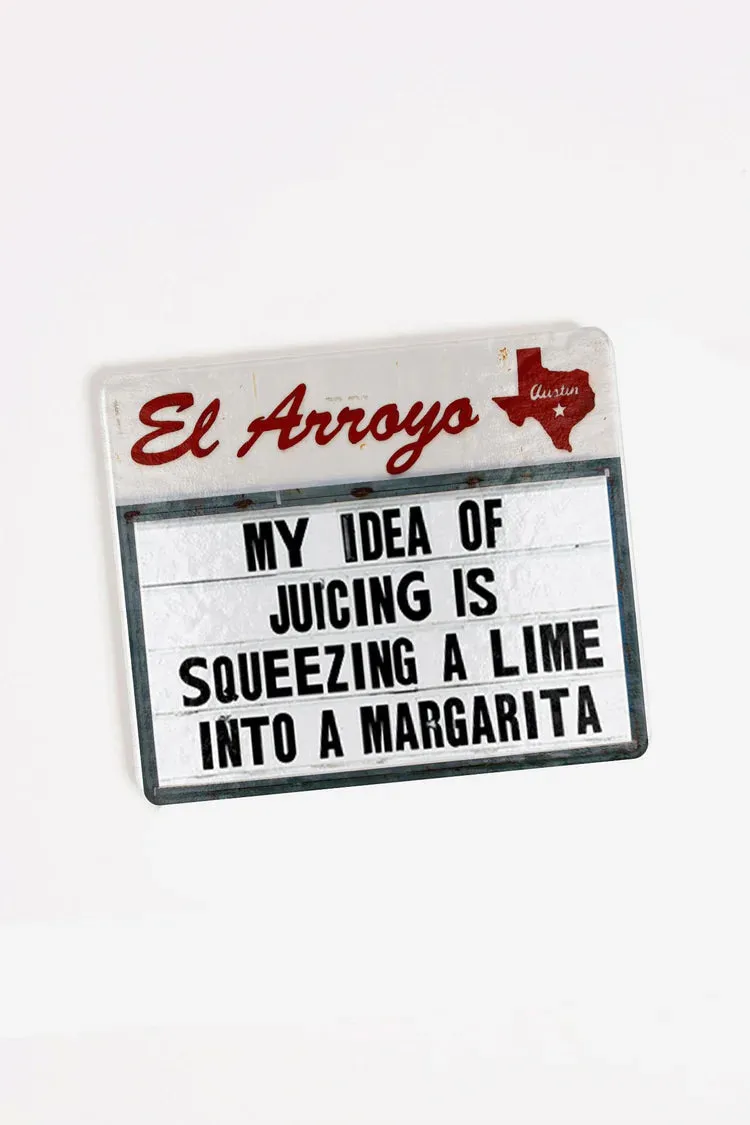 El Arroyo Mini Tempered Cutting Board Juicing