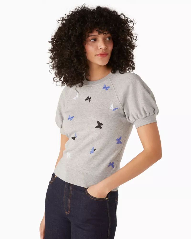 Embroidered Butterfly Pullover Sweatshirt | Kate Spade GB