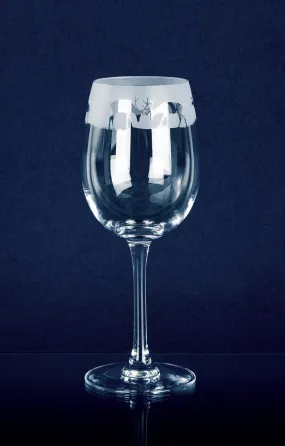 Engraved Crystal Wine Glass