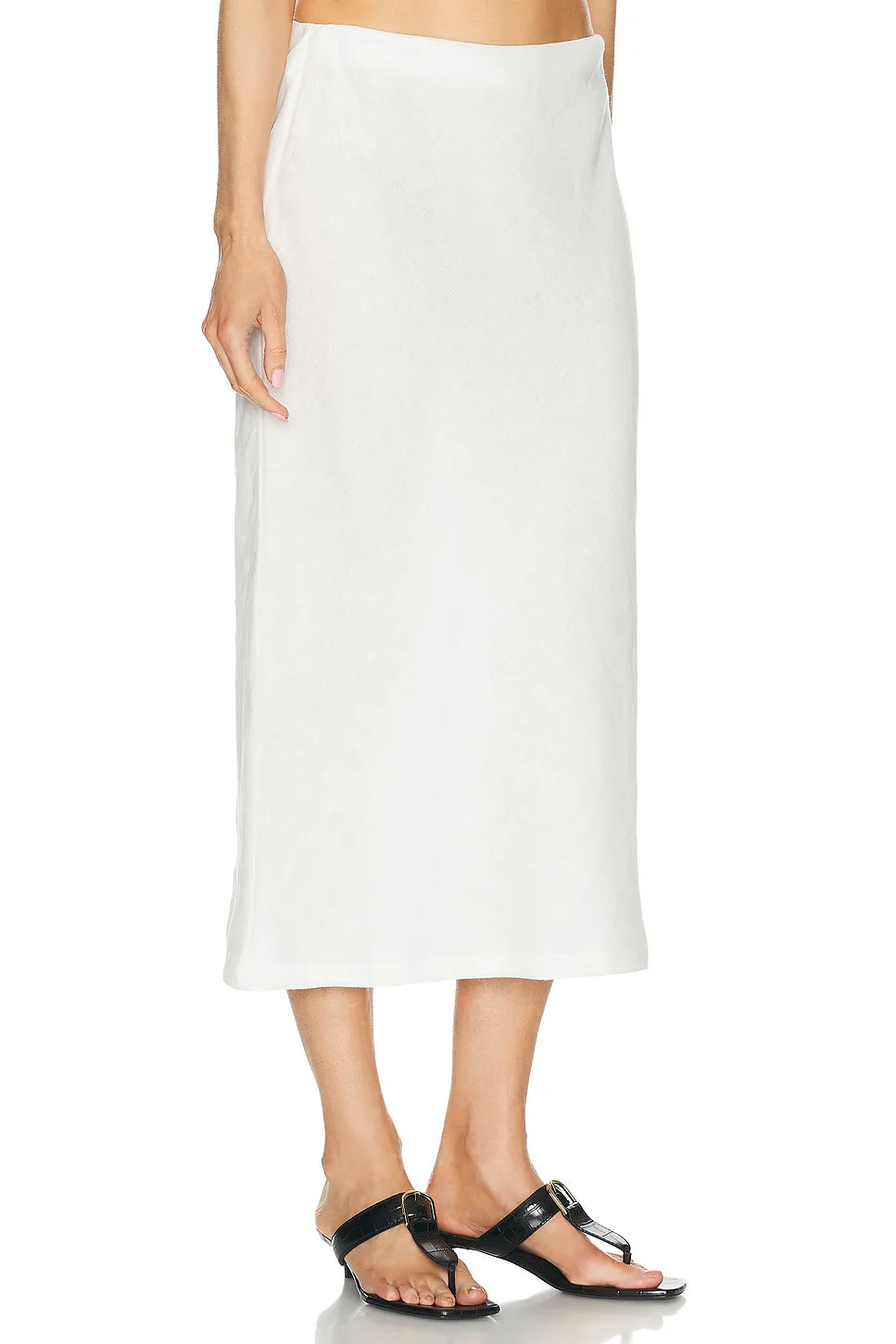 Enza Costa Linen Bias Skirt