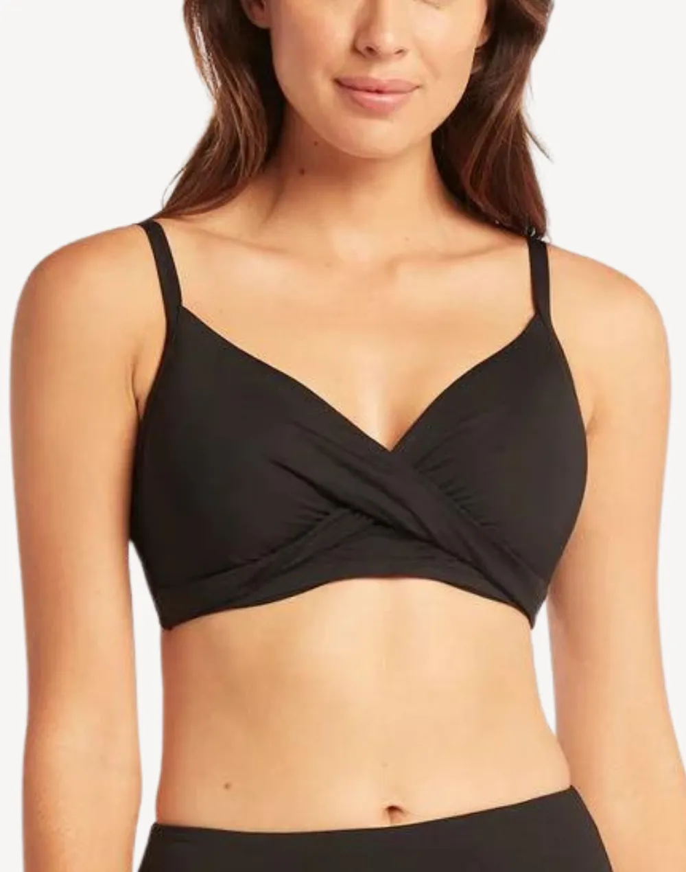 Essentials DD/E Cross Front Bikini Top