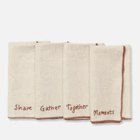 Ferm Living Occasion Napkins - Set of 4 - Natural | Coggles