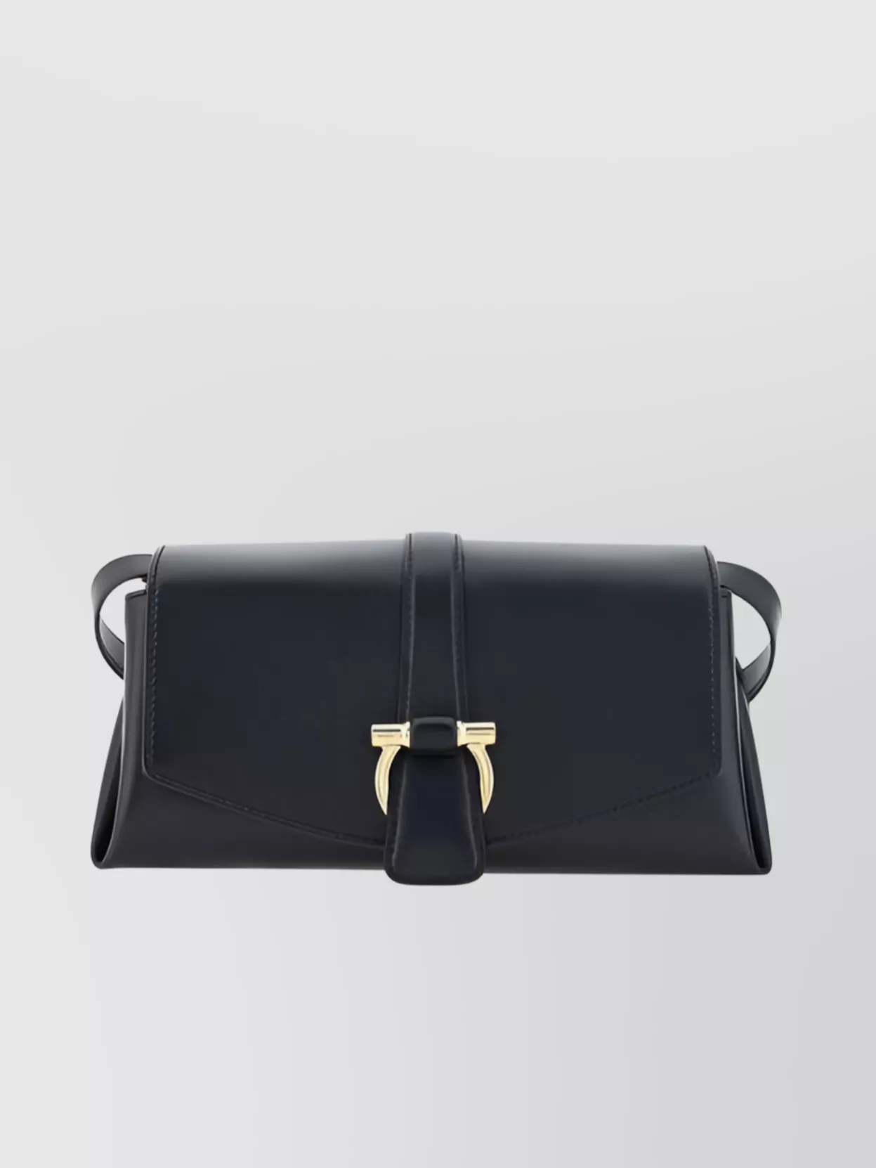 Ferragamo   Rectangular leather flap shoulder bag