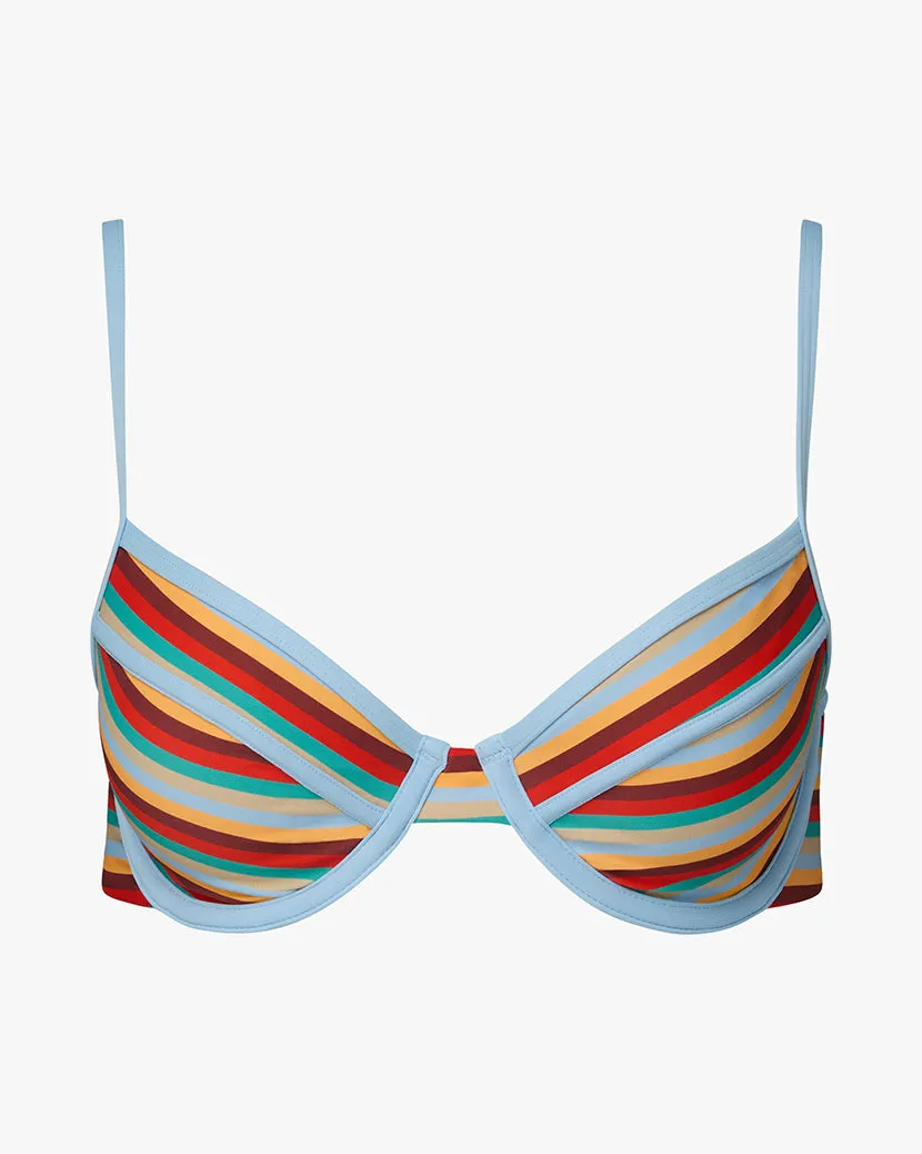 Full Coverage Underwire Bikini Top | Baby Blue