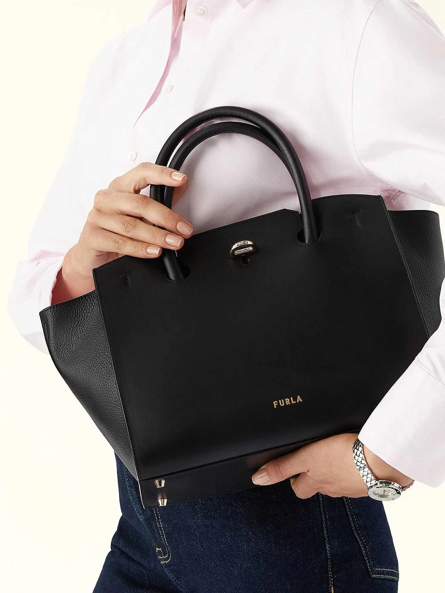 FURLA Furla Genesi M Tote Nero Leather