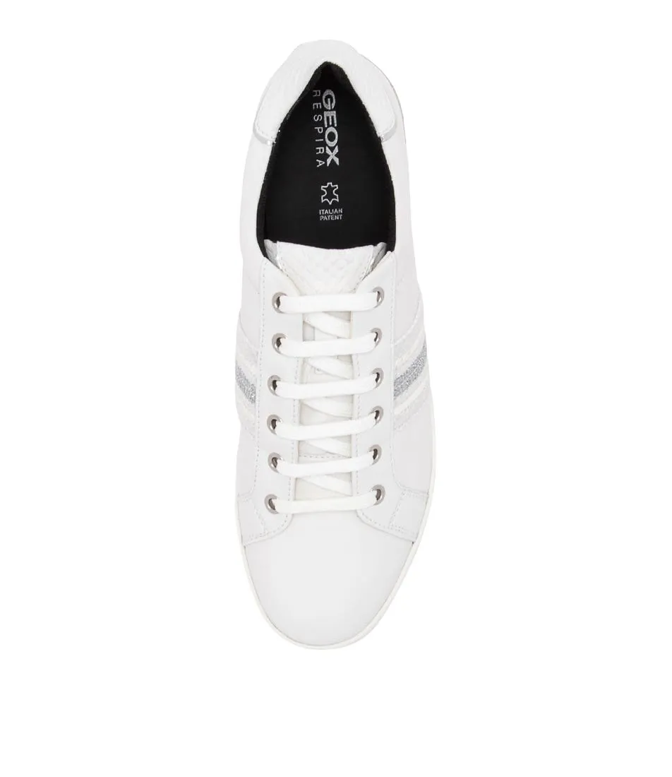 GEOX Jaysen White Leather Sneakers