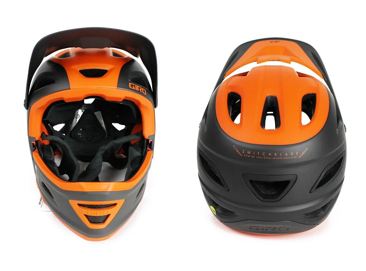 Giro Studio Switchblade MIPS Full Face Helmet - Matt Black-Orange