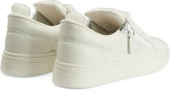 Giuseppe Zanotti embossed crocodile-effect sneakers White