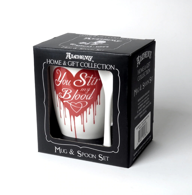 Gothic 'you Stir My Blood' Mug and Spoon Set