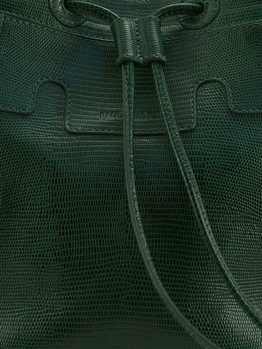 Green Leather Bucket Bag for Women - Capucine 1960 Malachite | PAUL MARIUS