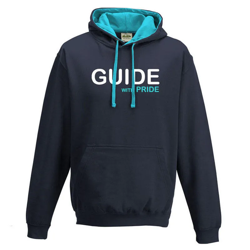 Guide with Pride Varsity Hoodie - Navy/Hawaiian