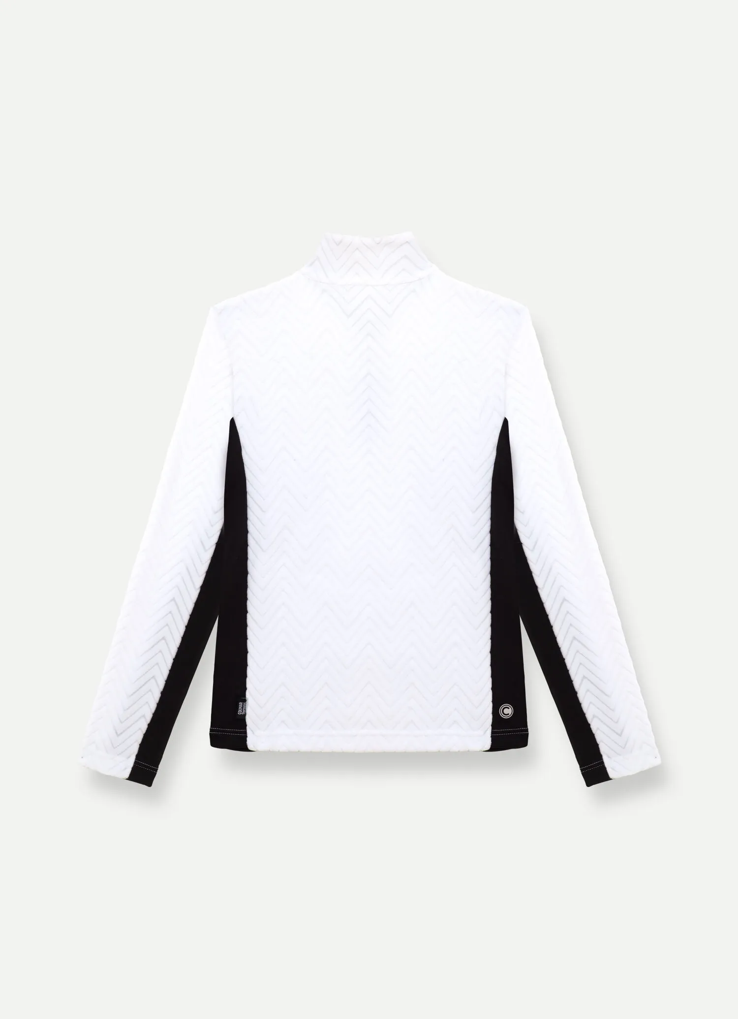 Half-zip ski sweatshirt with solid-colour sides-