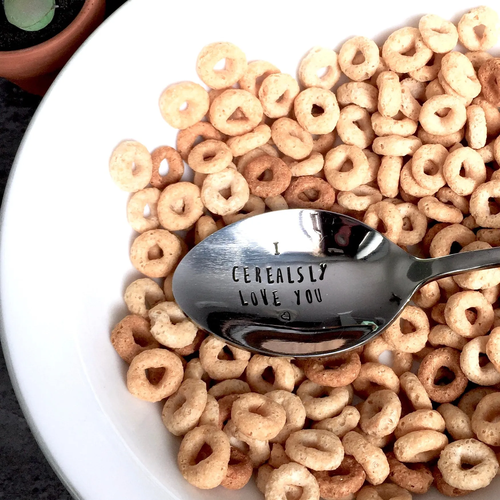 HAND STAMPED SPOON - I CEREALSLY LOVE YOU