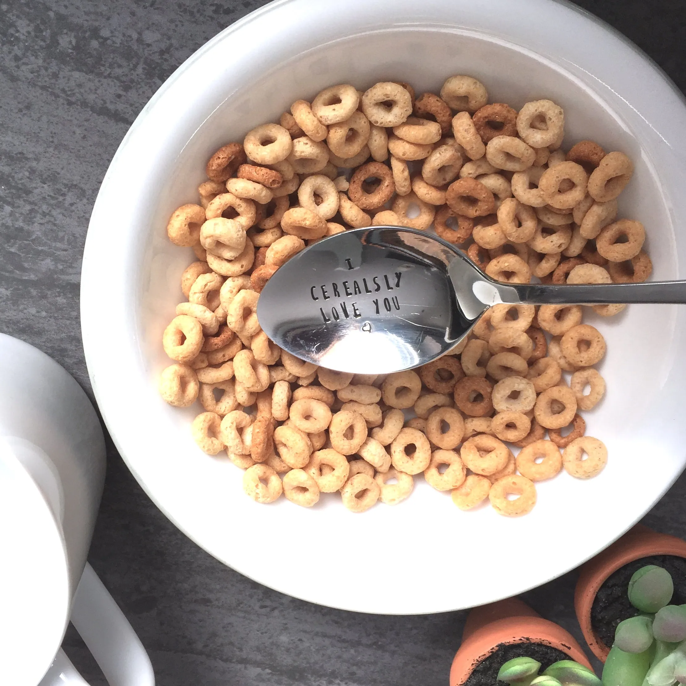 HAND STAMPED SPOON - I CEREALSLY LOVE YOU