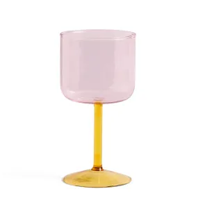 HAY Tint Wine Glass - Set of 2 - Pink & Yellow