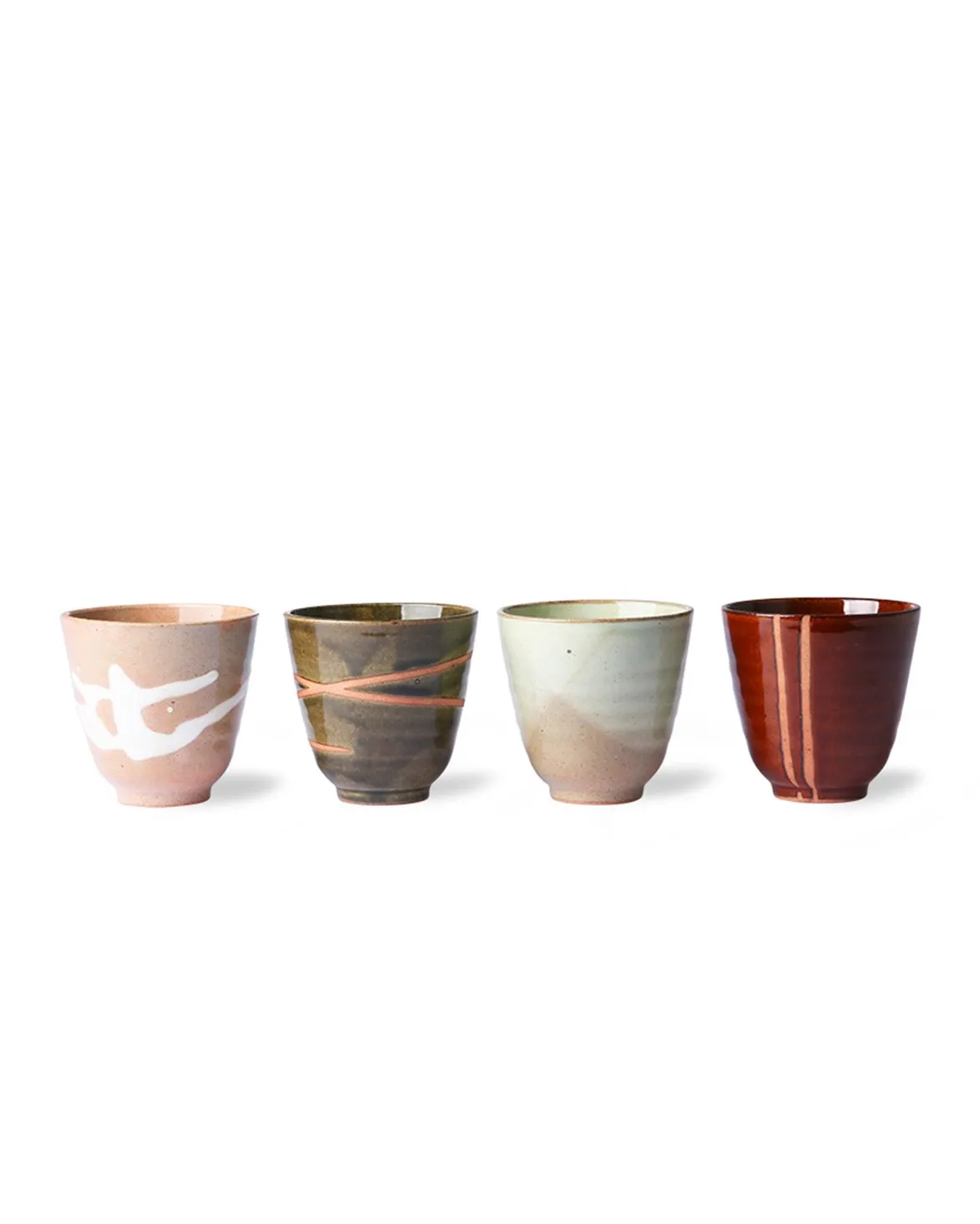 HK Living Kyoto Japanese Yunomi Mug 4-Pack