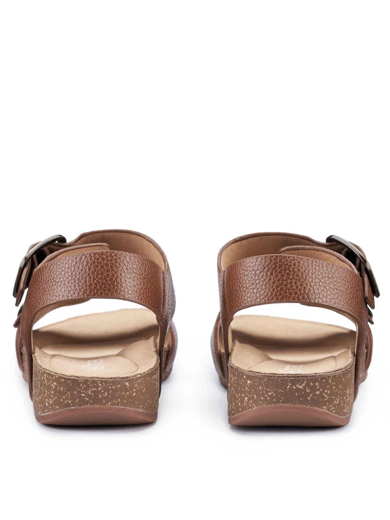 Hotter Sandals Leather Extra Wide Tourist Ii Extra Wide - Rich Tan-le