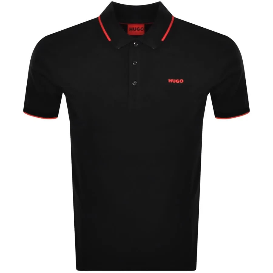 HUGO Dinoso22 Polo T Shirt Black