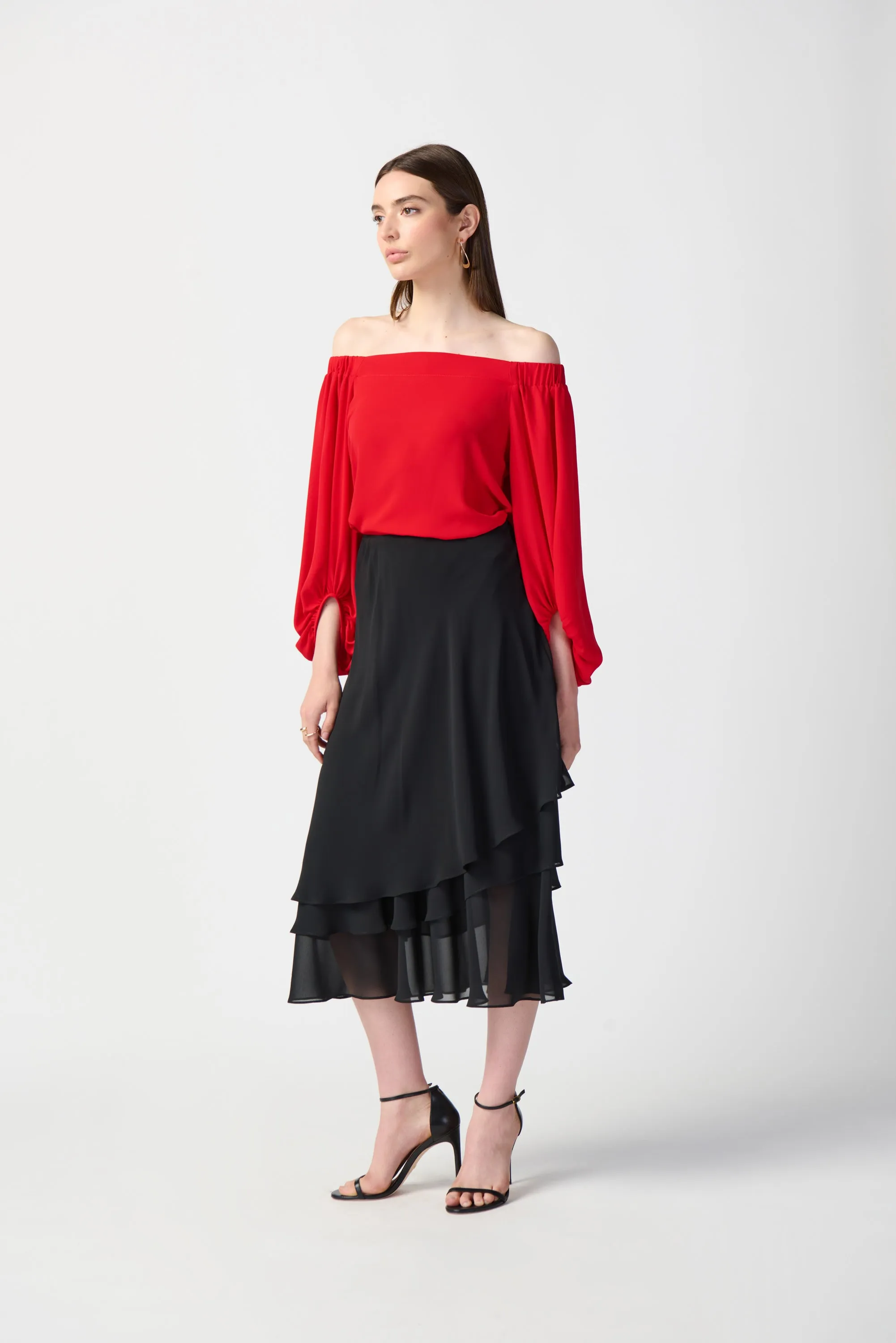 Joseph Ribkoff Layered Chiffon Skirt