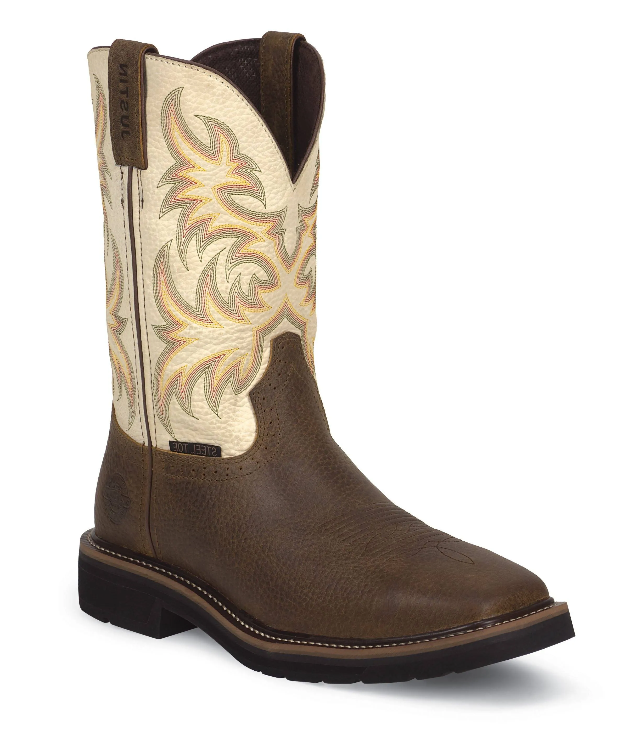 Justin Men’s 11” - Copper Kettle Stampede Western Boot - Square Steel Toe