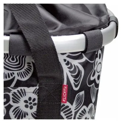 Klickfix Bikebasket Flower Handlebar Bag Black