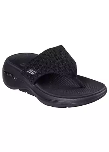 Ladies Black Go Walk Arch Fit Sandals by Skechers | Look Again