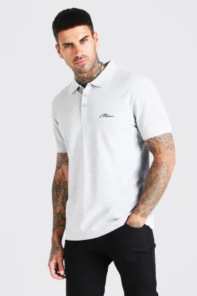 MAN Signature Short Sleeve Pique Polo