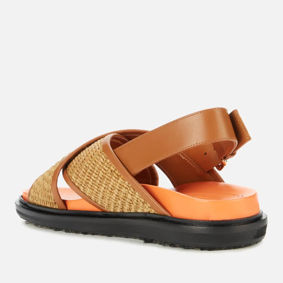 Marni Women's Woven Footbed Sandals - Raw Siena/Dust Apricot - UK 5 | Coggles