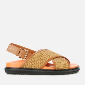 Marni Women's Woven Footbed Sandals - Raw Siena/Dust Apricot - UK 5 | Coggles