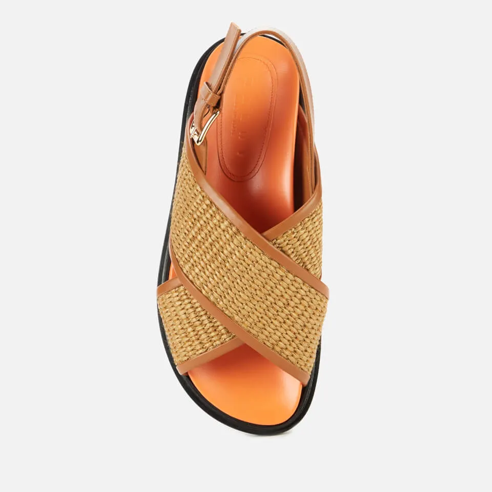 Marni Women's Woven Footbed Sandals - Raw Siena/Dust Apricot - UK 5 | Coggles