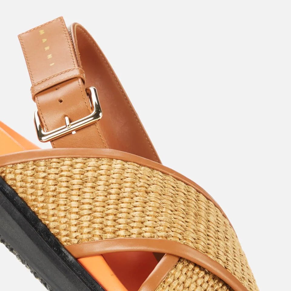 Marni Women's Woven Footbed Sandals - Raw Siena/Dust Apricot - UK 5 | Coggles