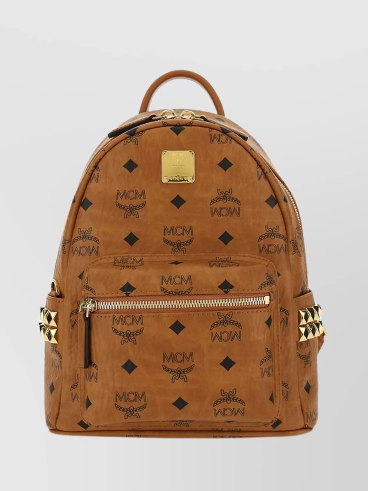 Mcm   Studded edgy backpack gold hardware