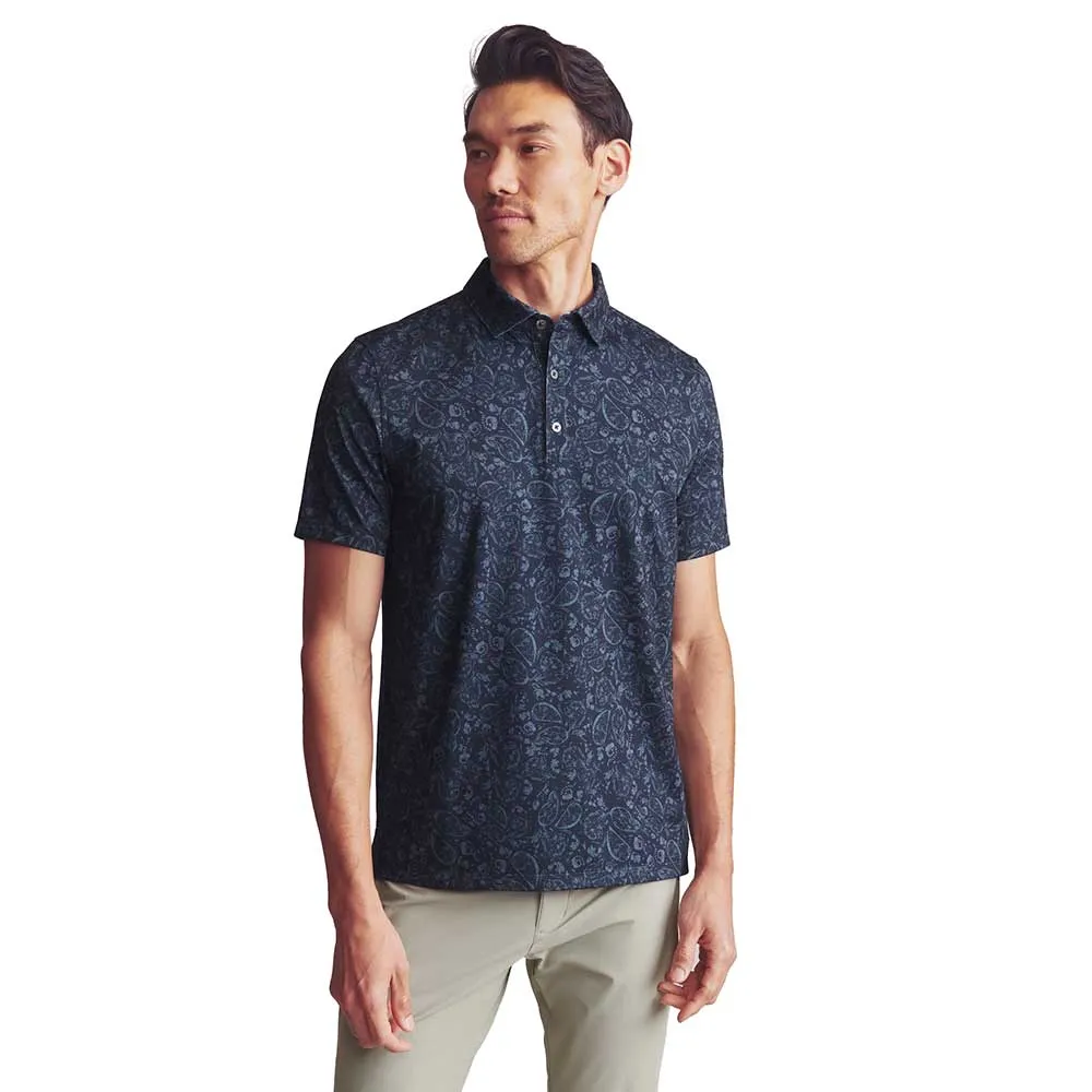 Men's Golf Sport Polo - True Navy/Jungle Green Paisley