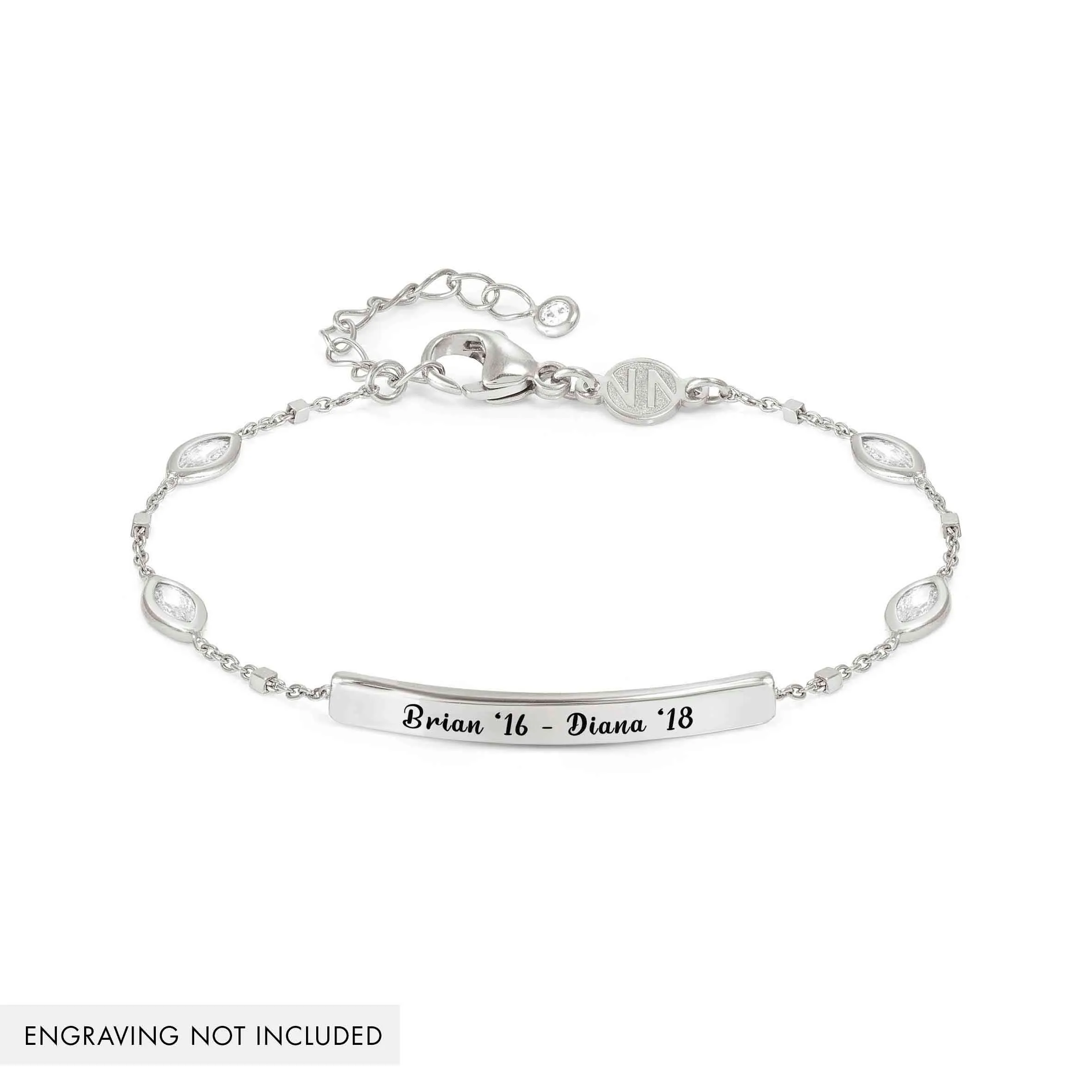 MESSAGGI D’AMORE bracelet, Plate, Oval CZ