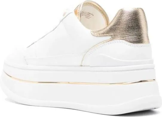 Michael Kors Hayes leather platform sneakers White