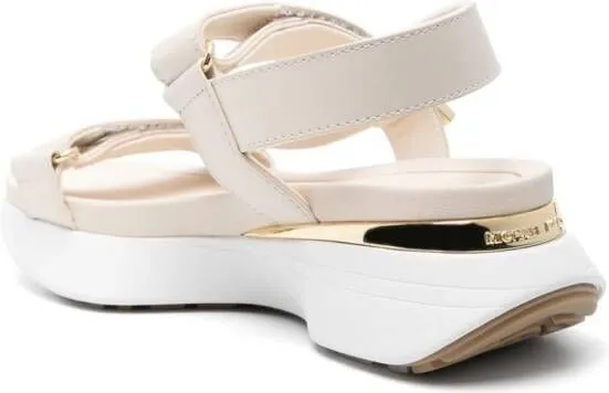 Michael Kors Hayes leather platform sneakers White