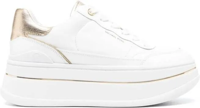 Michael Kors Hayes leather platform sneakers White