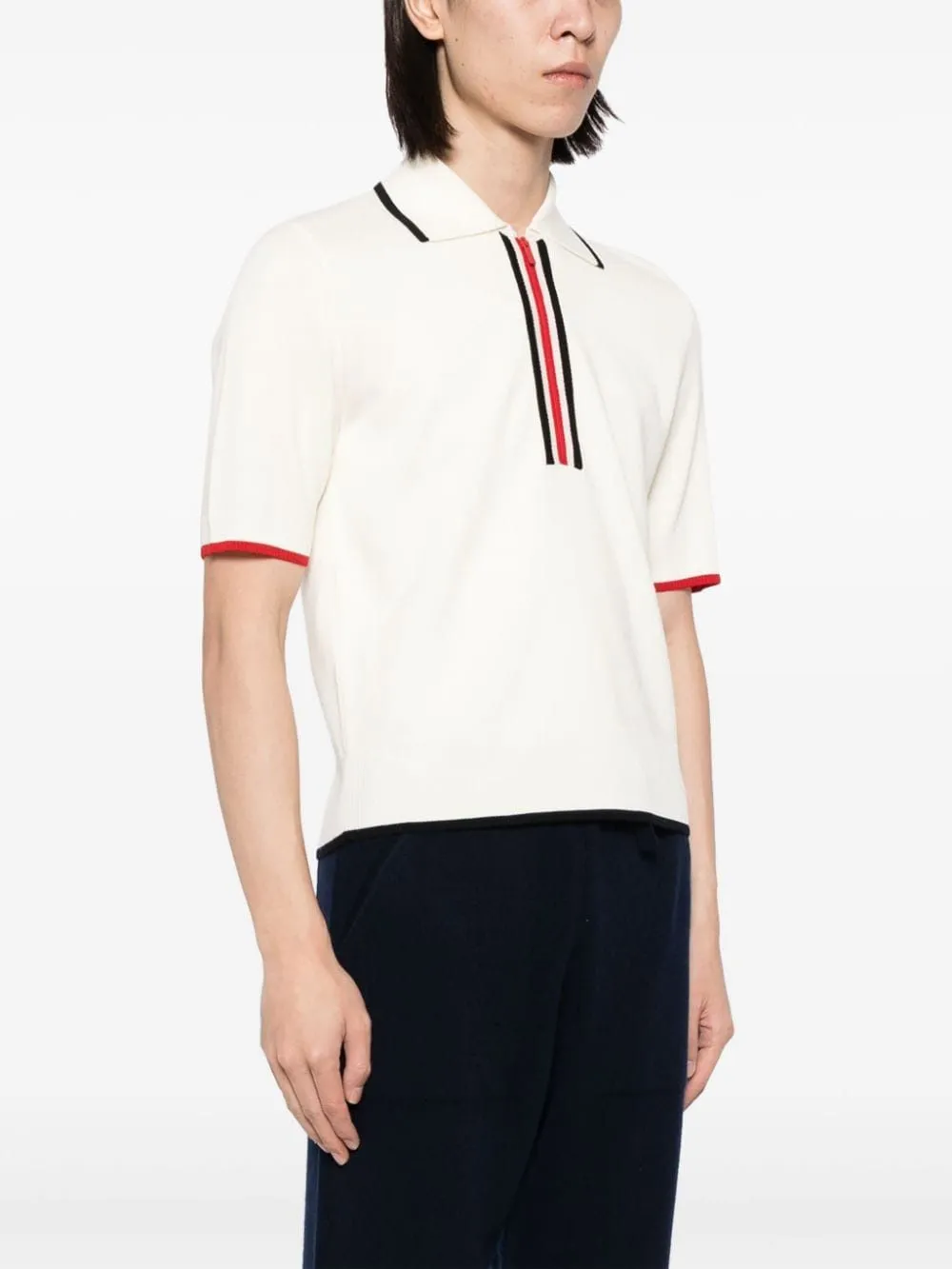 MILANO STITCH SS ZIP UP POLO