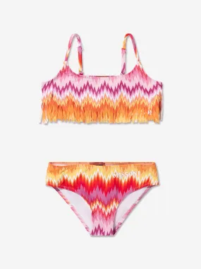 Missoni Girls Zigzag Tassel Bikini in Multicolour