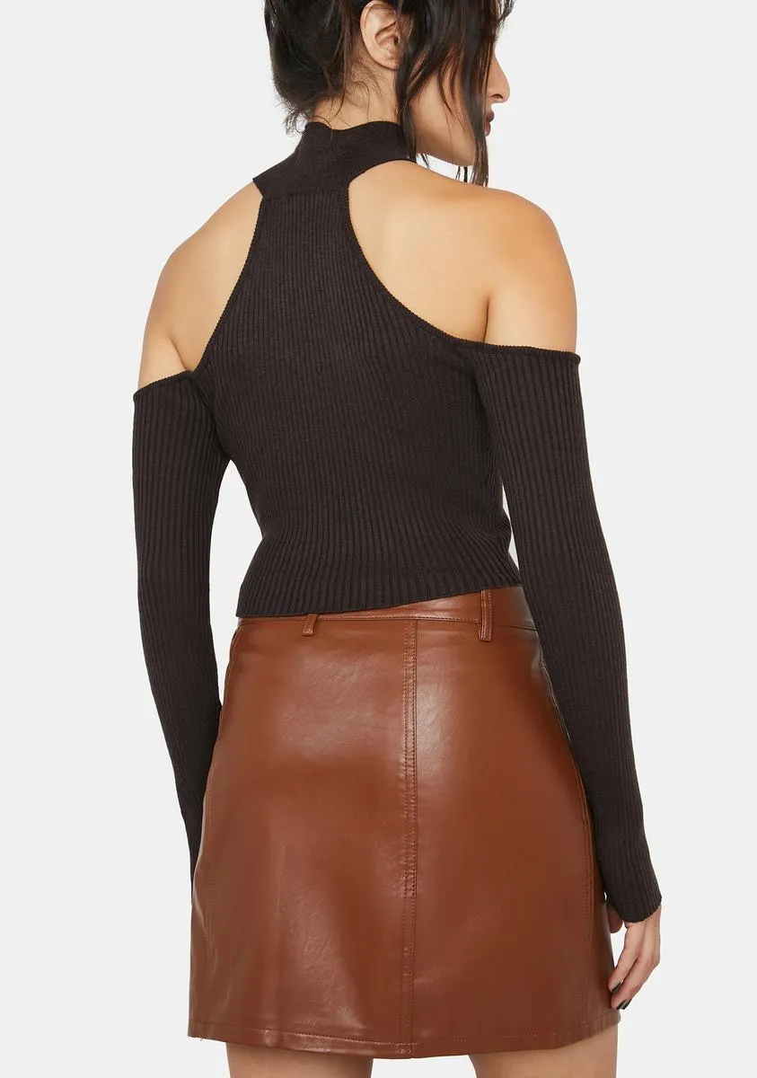 Modern Mod Vegan Leather Skirt-